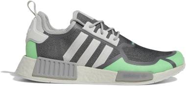 adidas men s nmd r1 running shoe crystal white grey three screaming green 10 us crystal white grey three screaming green 9b82 380