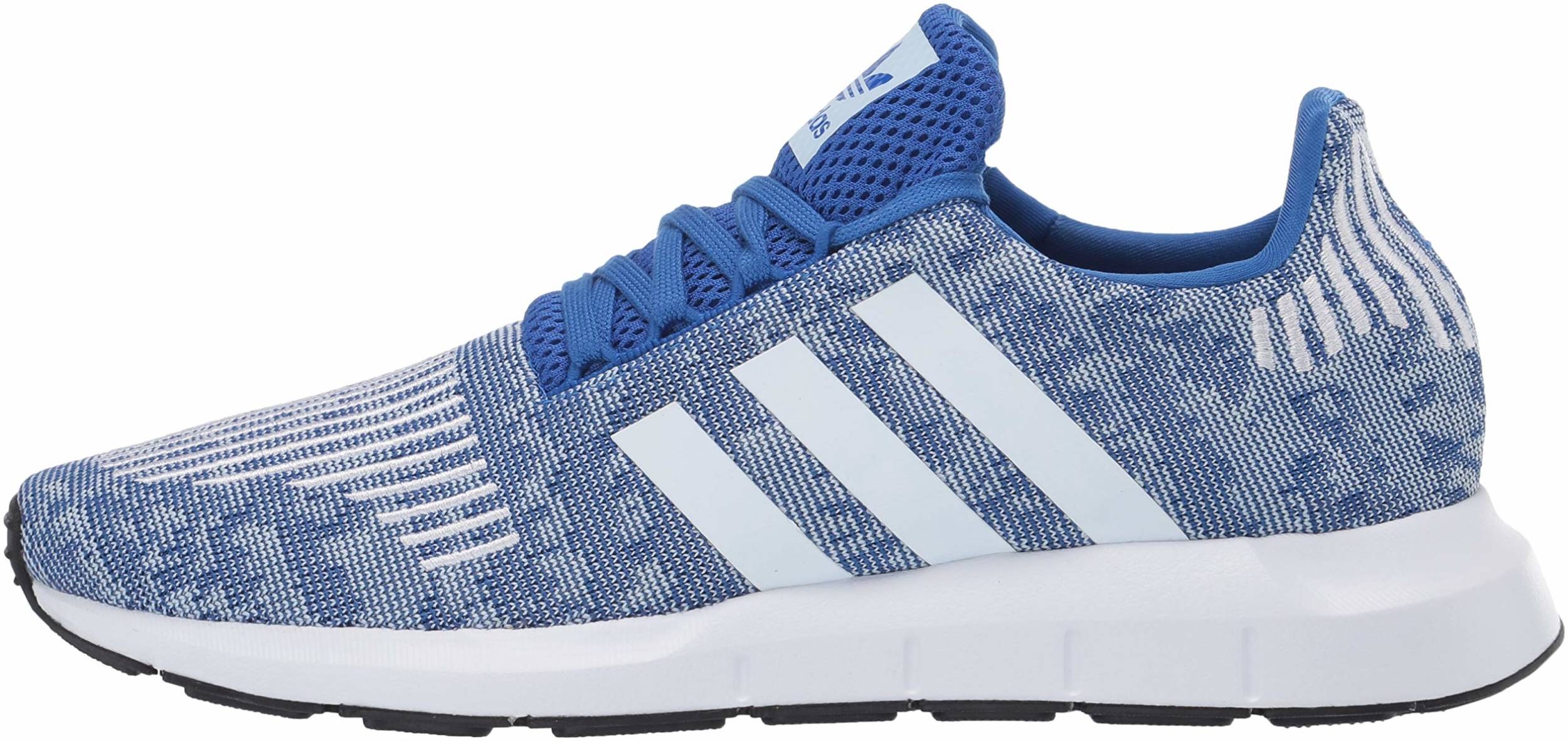 blue and white adidas sneakers