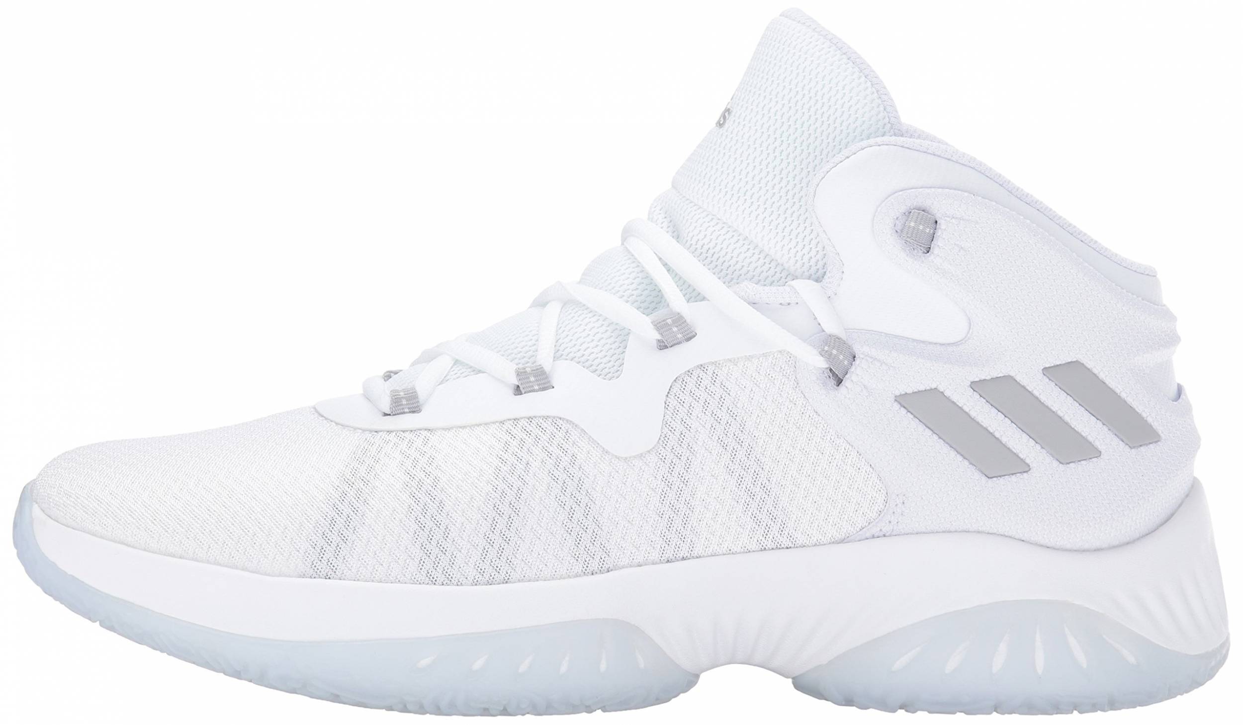 White Adidas Basketball Shoes 
