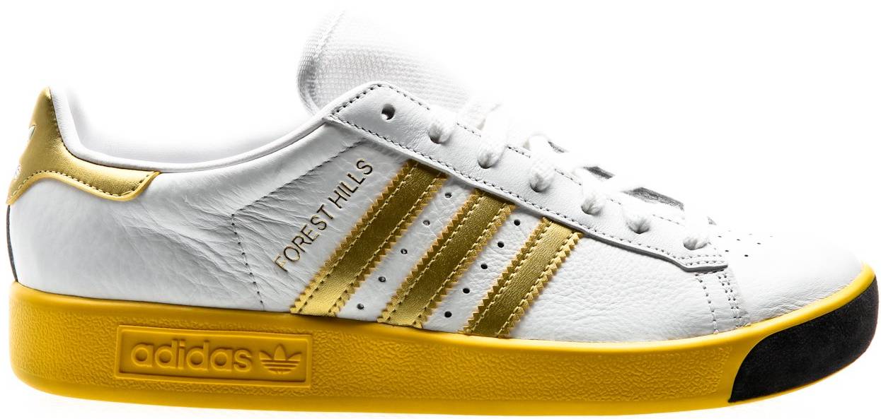 adidas forest hills white yellow