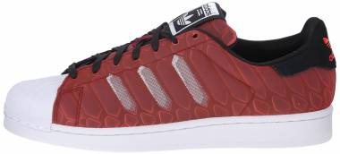 black and red adidas superstar mens