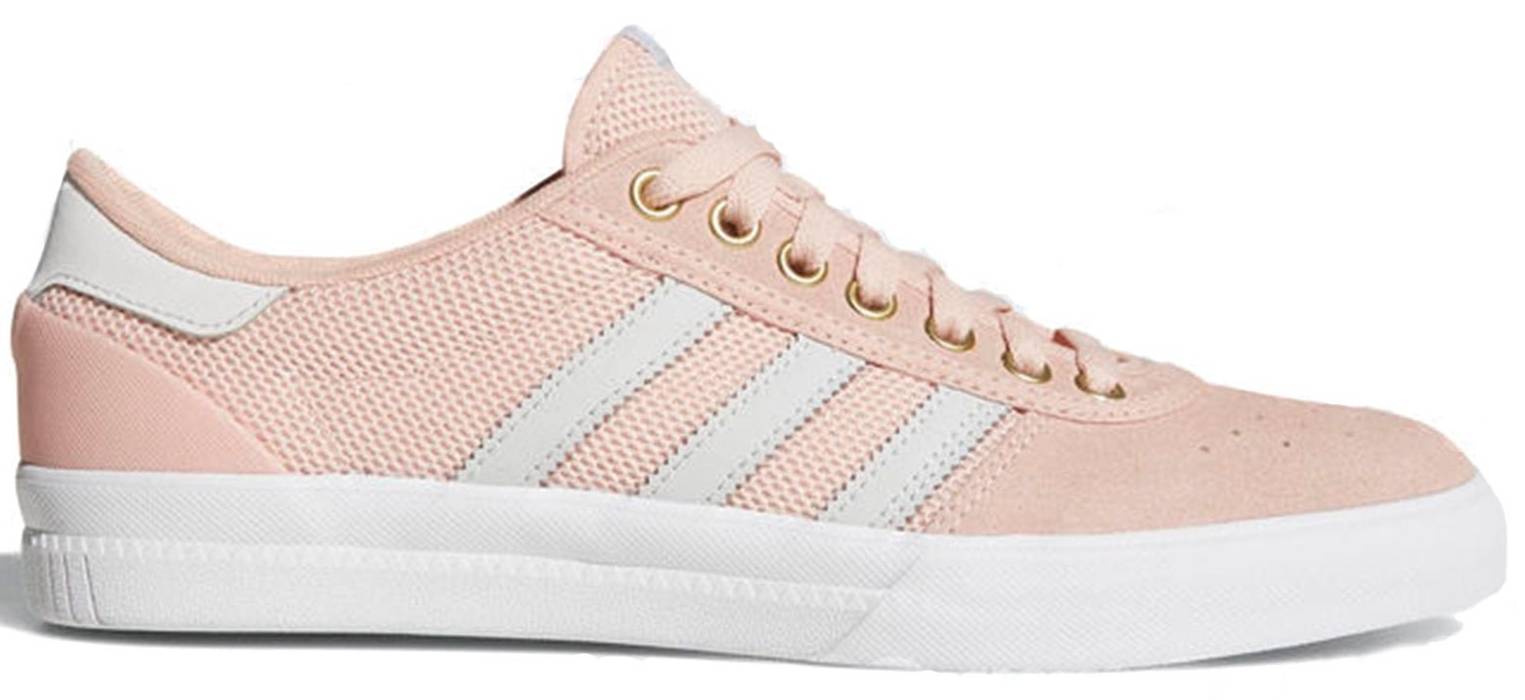 brown and pink adidas shoes