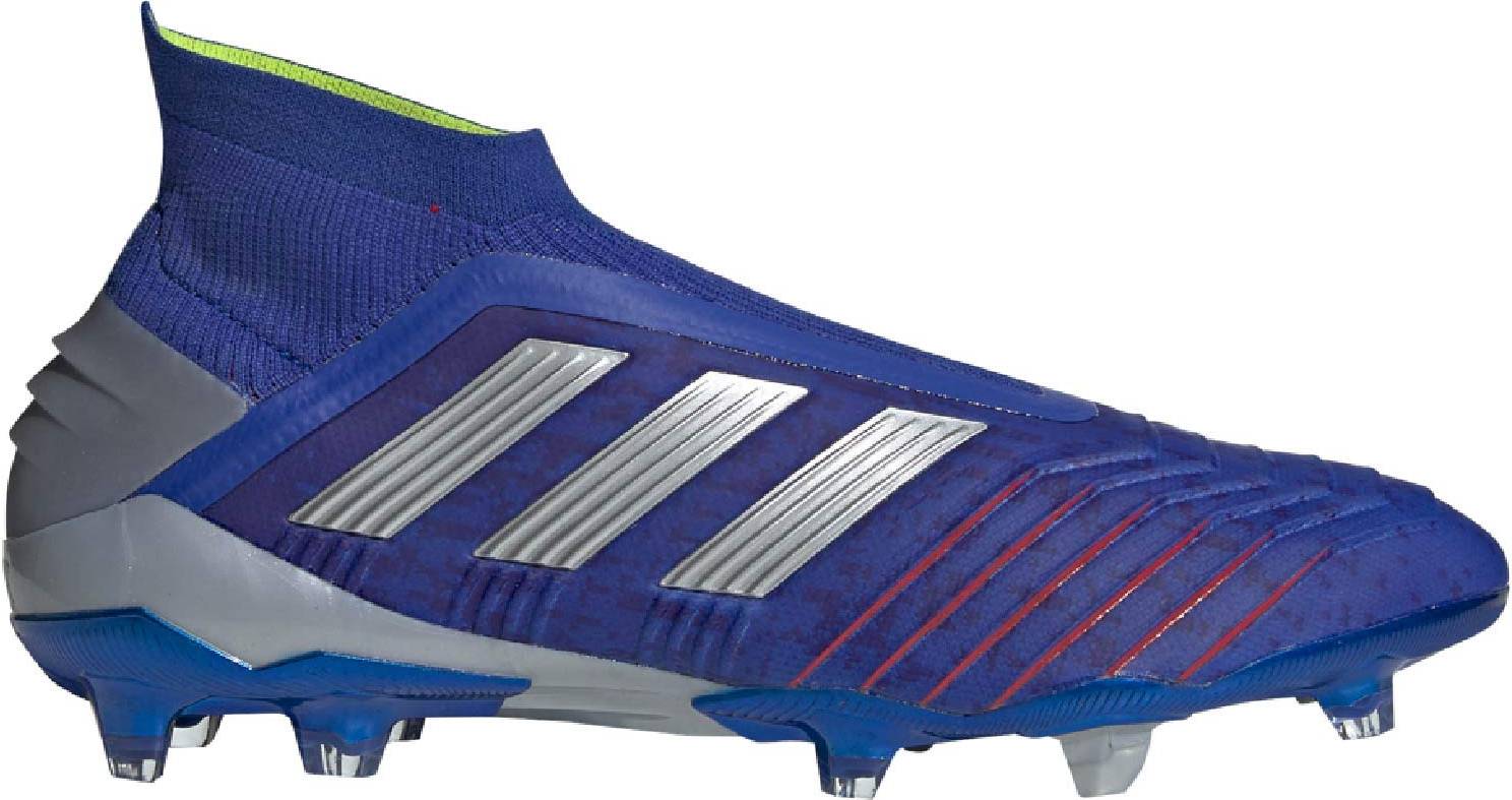 blue soccer shoes