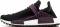 adidas unisex originals court duffel shoes - Black/deepest purple/core blac (AC7033)