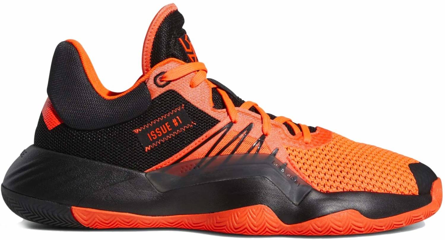 orange black and white basketball shoes