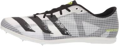 adidas men s distancestar running shoe crystal white core black solar yellow 9 crystal white core black solar yellow ac9d 380