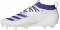 adidas men s adizero 8 0 football shoe white collegiate chalk purple 12 5 m us white collegiate purple chalk purple 2192 60