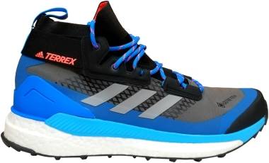 adidas men s outdoor terrex free hiker gtx hiking shoe blue grey 7 5 blue grey ad17 380