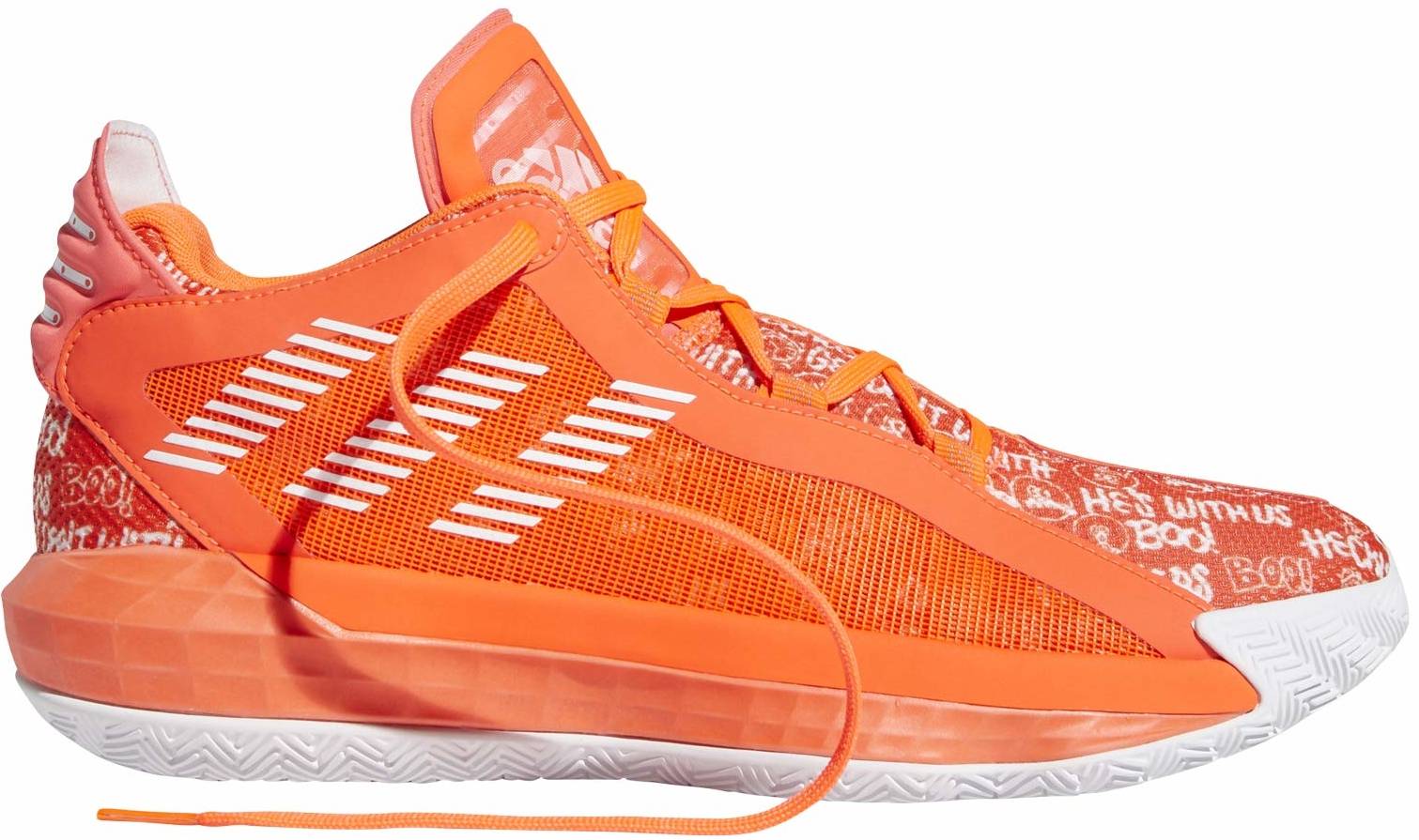 orange and black adidas basketball shoes