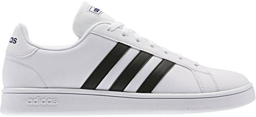 Adidas Grand Court Base sneakers in black + white (only $43 ... اذان المغرب في السعودية