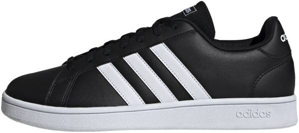 تومي شنط Adidas Grand Court Base sneakers in black + white (only $36 ... تومي شنط