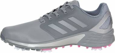 adidas golf zg21 grey three silver metallic scream pink men s golf shoes gray adult gray 8cf4 380