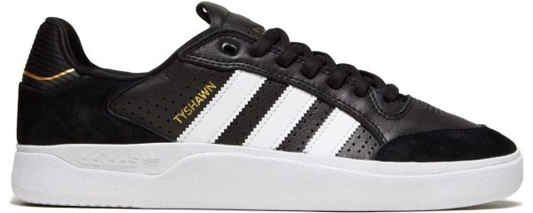 adidas originals tyshawn low mens shoes size 9 color black white gold black white gold 366d 600