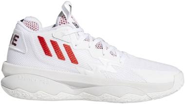 adidas unisex dame 8 basketball shoe white vivid red core black 7 us men white vivid red core black c7bb 380