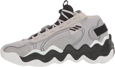 adidas women s exhibit b mid basketball shoe grey white black 10 grey white black 595f 380
