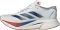 Adidas Adizero Boston 12 - Core White / Dark Blue / Pure Ruby (JI4476)