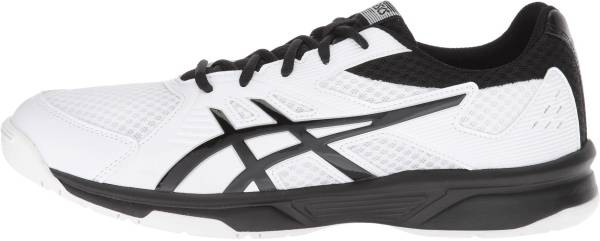 black and white asics volleyball shoes