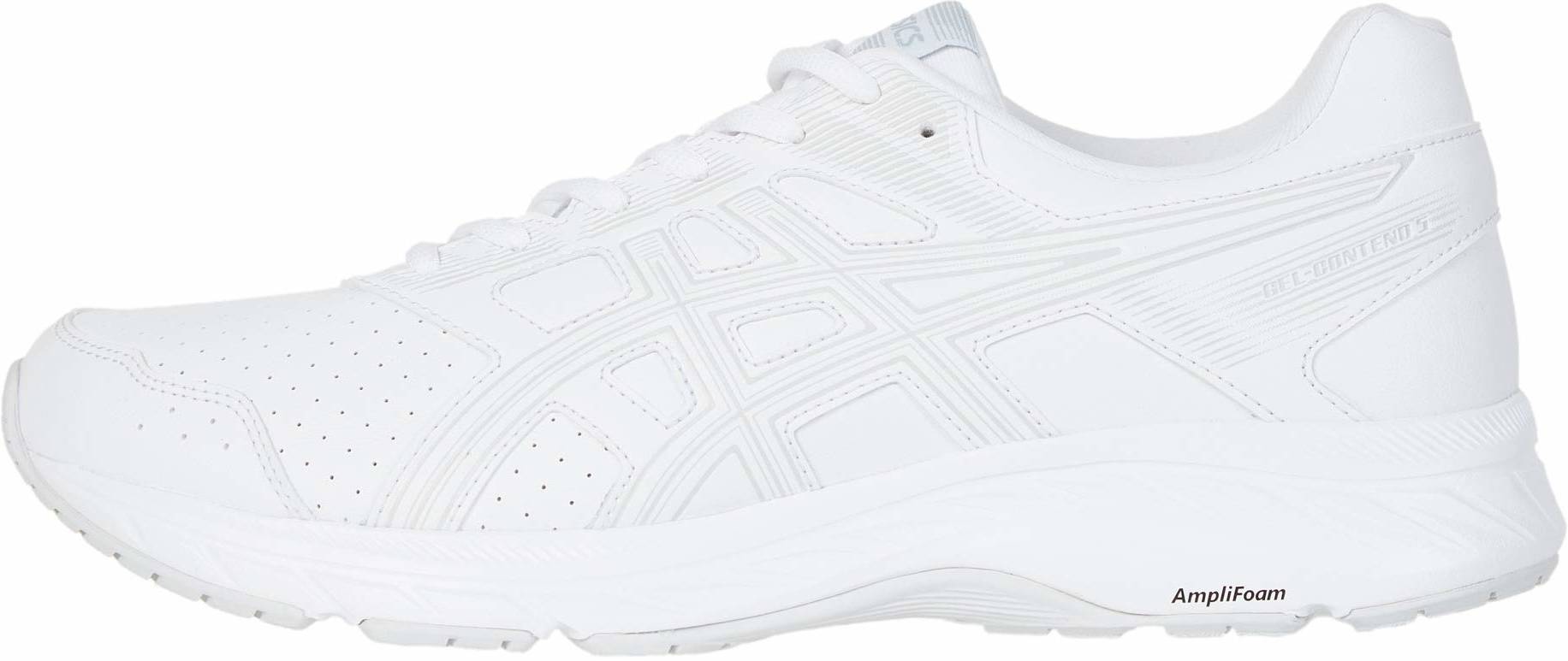 all white asics running shoes