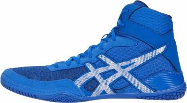 blue asics wrestling shoes