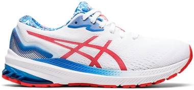 ASICS GT 1000 11 - White/Electric Red (1012B363100)