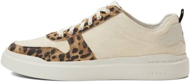 Cole Haan Grandpro Rally Canvas Court Sneaker - Natural Cotton/Leopard Print (W26397)