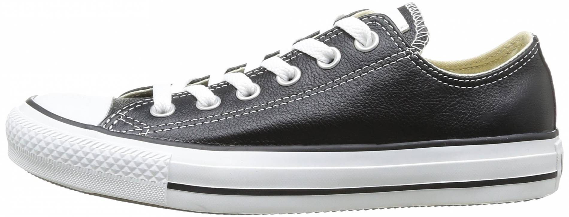 converse black leather sneakers