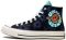 Converse Chuck 70 High Top - Black/washed teal/game royal (172824C)