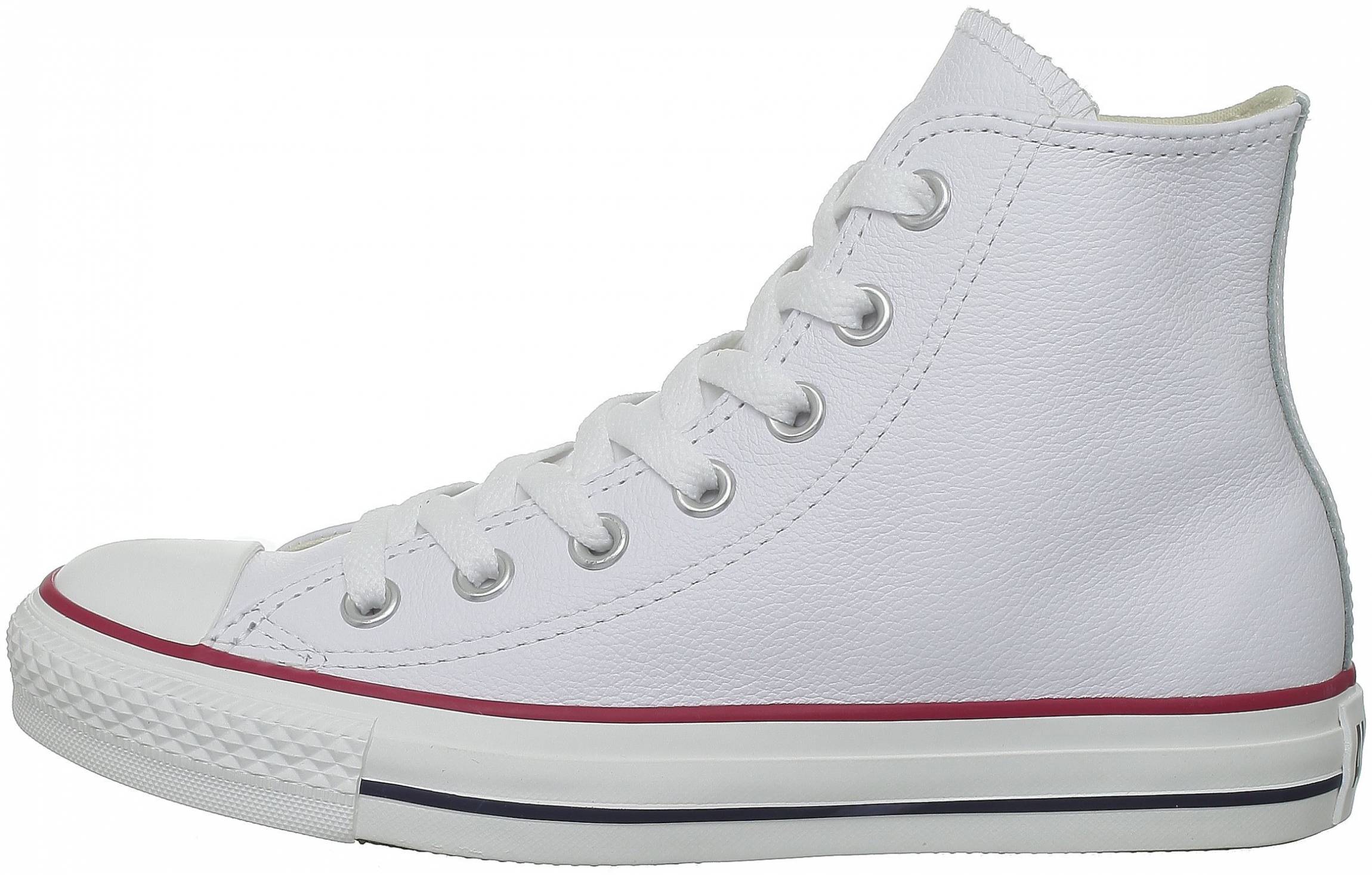 converse leather white high