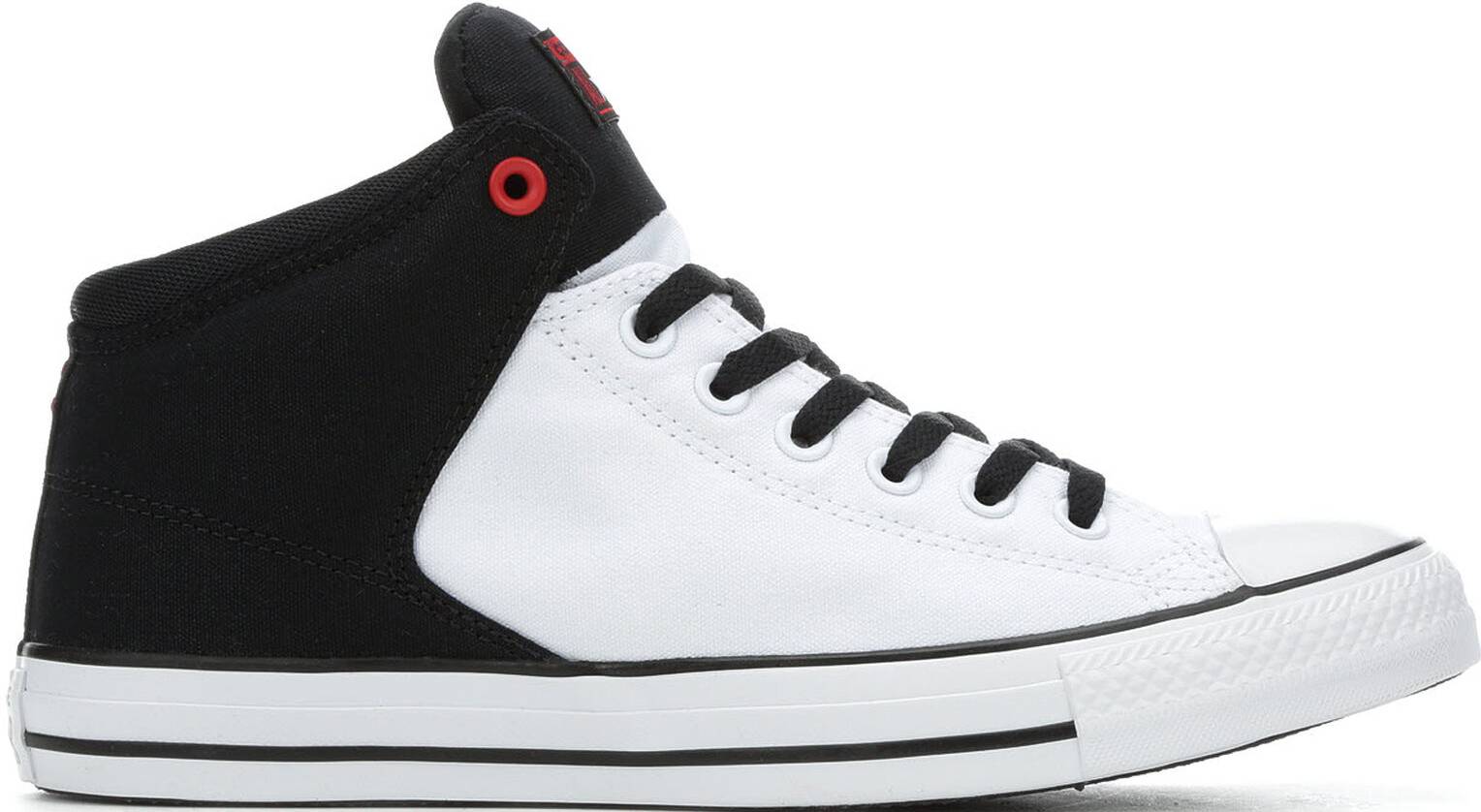 high top converse black and white