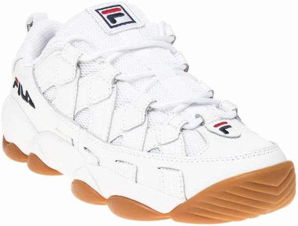 fila spaghetti low black and white