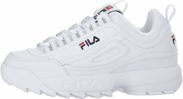 chunky white fila shoes