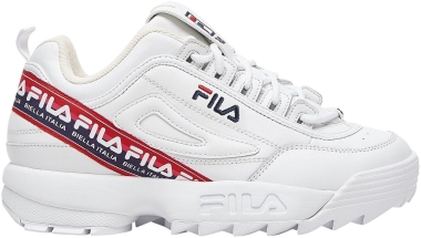 Fila wright jacquard logo joggers in khaki - White/Navy/Red (1FM00647125)