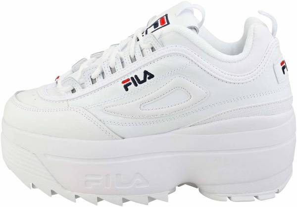 fila white platform trainers