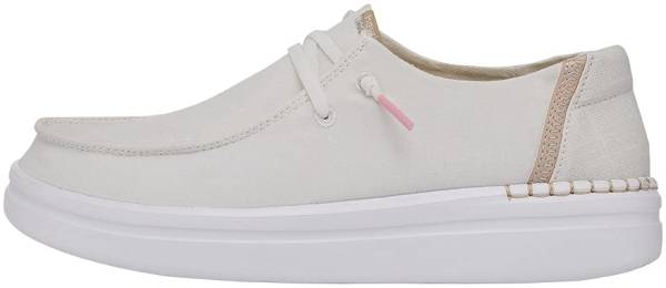 Size 10 Hey Dude Wendy Youth Linen White 