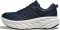 HOKA Bondi L Embroidery Running Shoes in Outer Space Atlantis - Outerspace/White (OTRS)