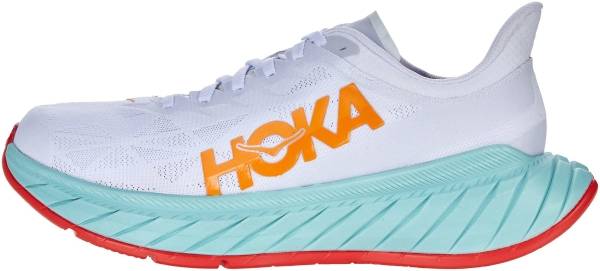 Hoka Carbon X 2 - White/Blazing Orange (WBOR)