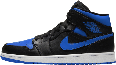 Air Jordan 1 Mid - Black/Hyper Royal-white (554724068)