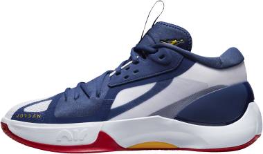 navy gold basketball shoes