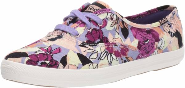 purple floral shoes