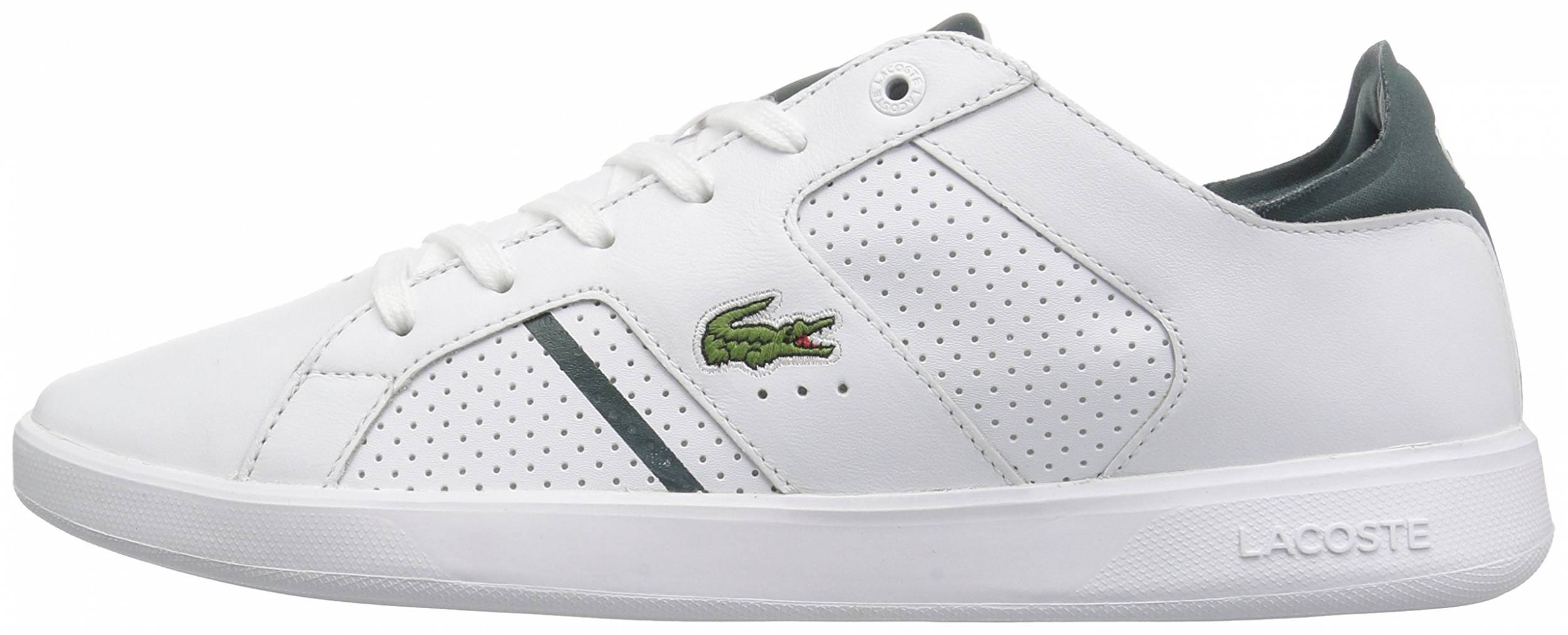 lacoste white leather shoes