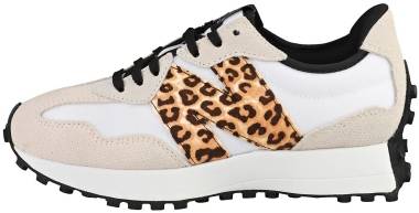 Bath shoes paris vealsed leather - White/Leopard/Taupe (WS327SD)