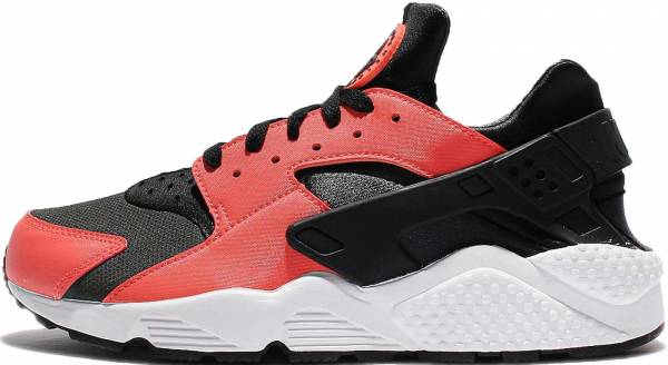 orange black and white huaraches