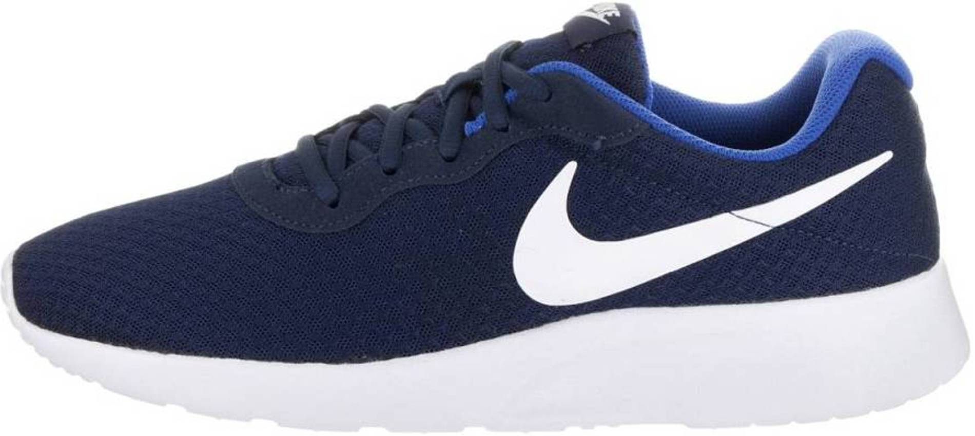 navy blue and white nike sneakers