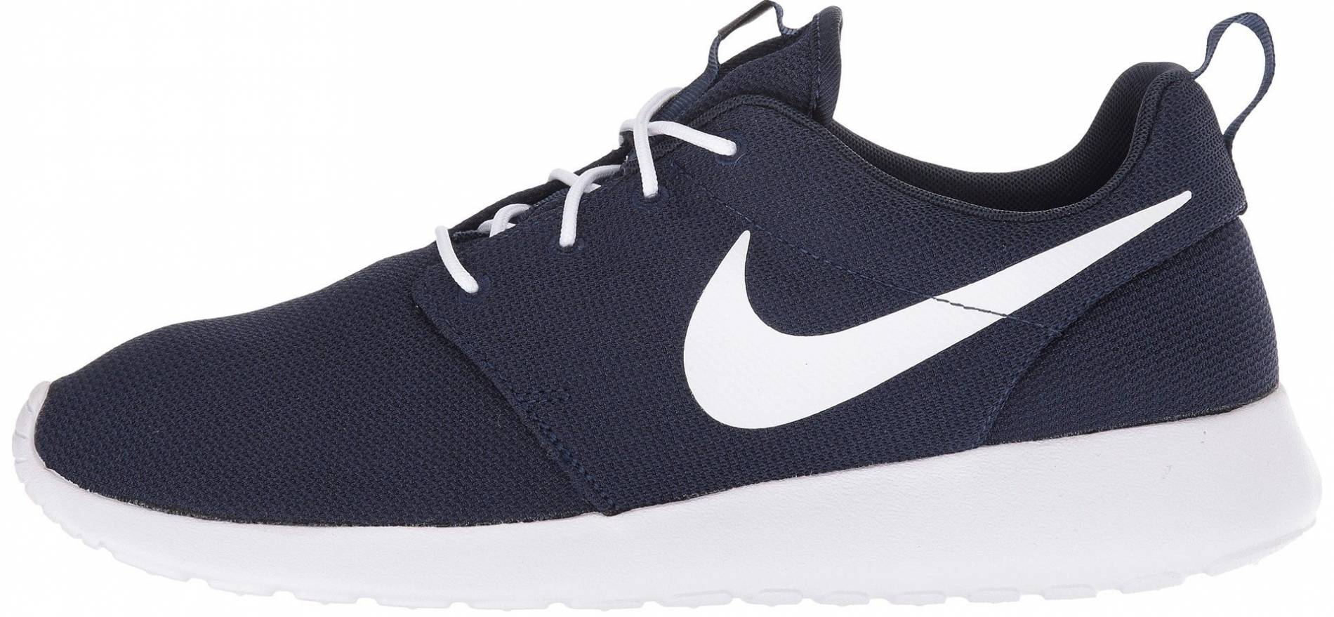 navy blue and grey nike shoes