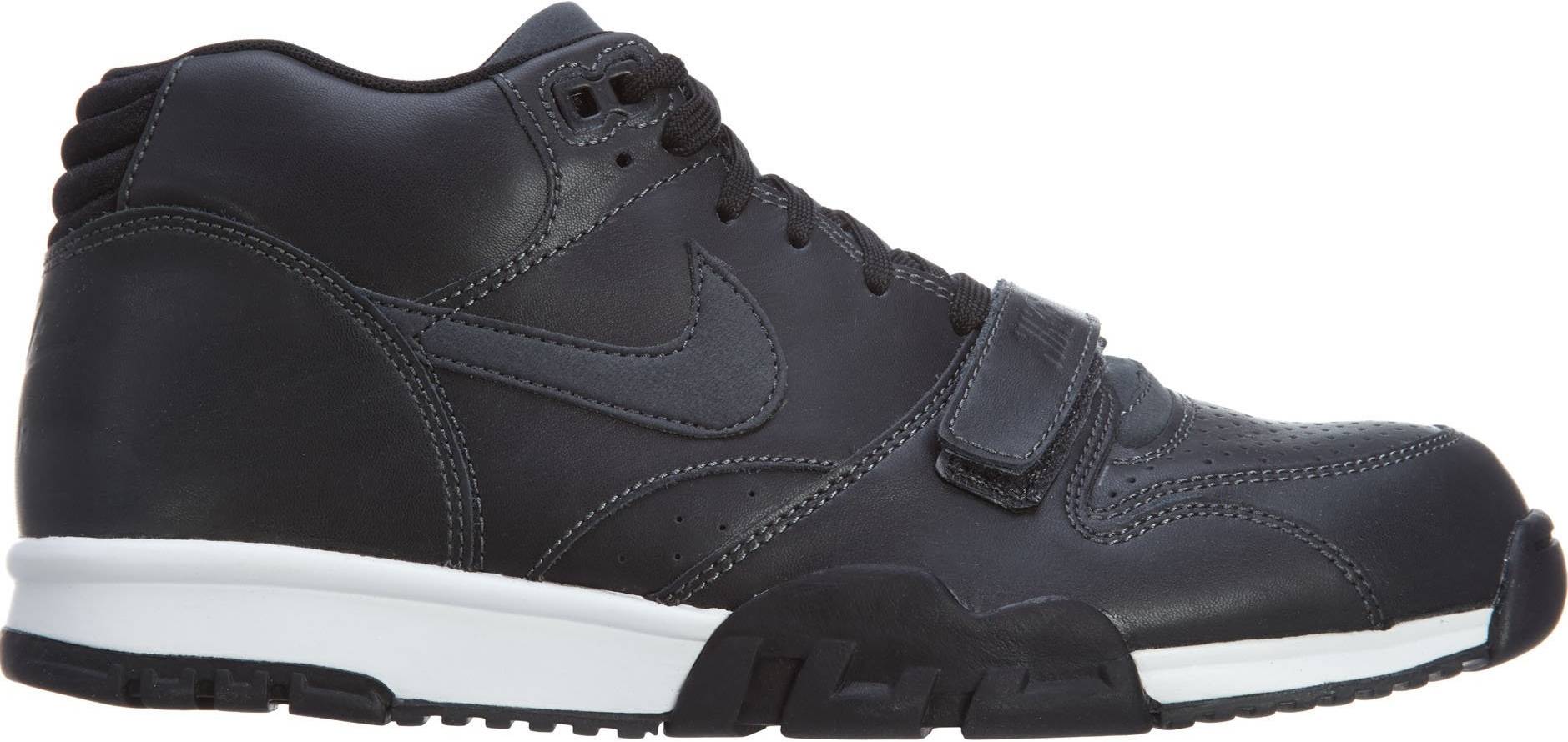 nike black leather trainers