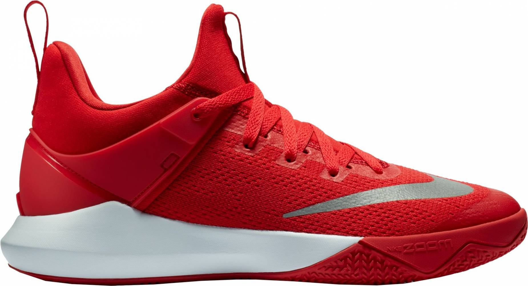 red and white basketball shoes