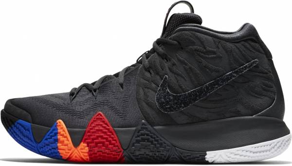 kyrie 4 shoes black and red