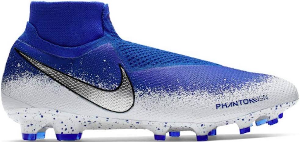blue and white nike soccer cleats