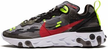 Nike React Element 87 - Medium Olive/Black-Volt-Bright Crimson (CJ4988200)