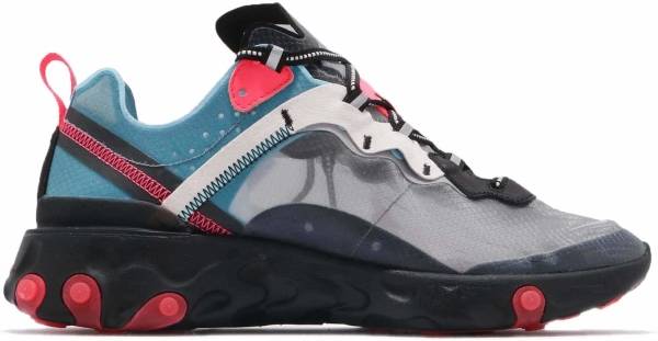 nike react element 87 black cool grey & blue chill